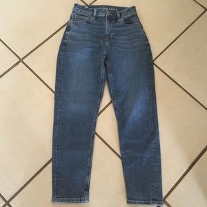 mom jeans stretch classic blue - 00 short